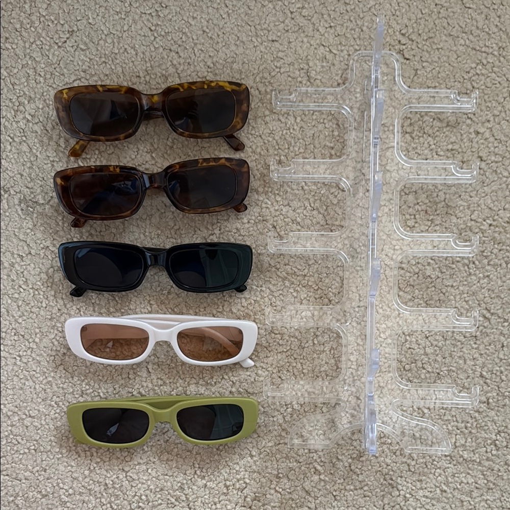 Stylish Rectangular Sunglasses Set With Sunglasse… - image 1